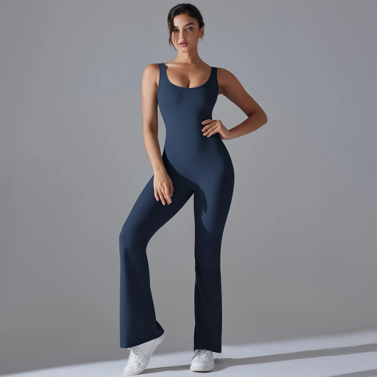 Sexy Back V Jumpsuit Gym Set Women Training Yoga Suit Sportswear Women Sports Jumpsuit Fitness Rompers Stretch Workout Bodysuits