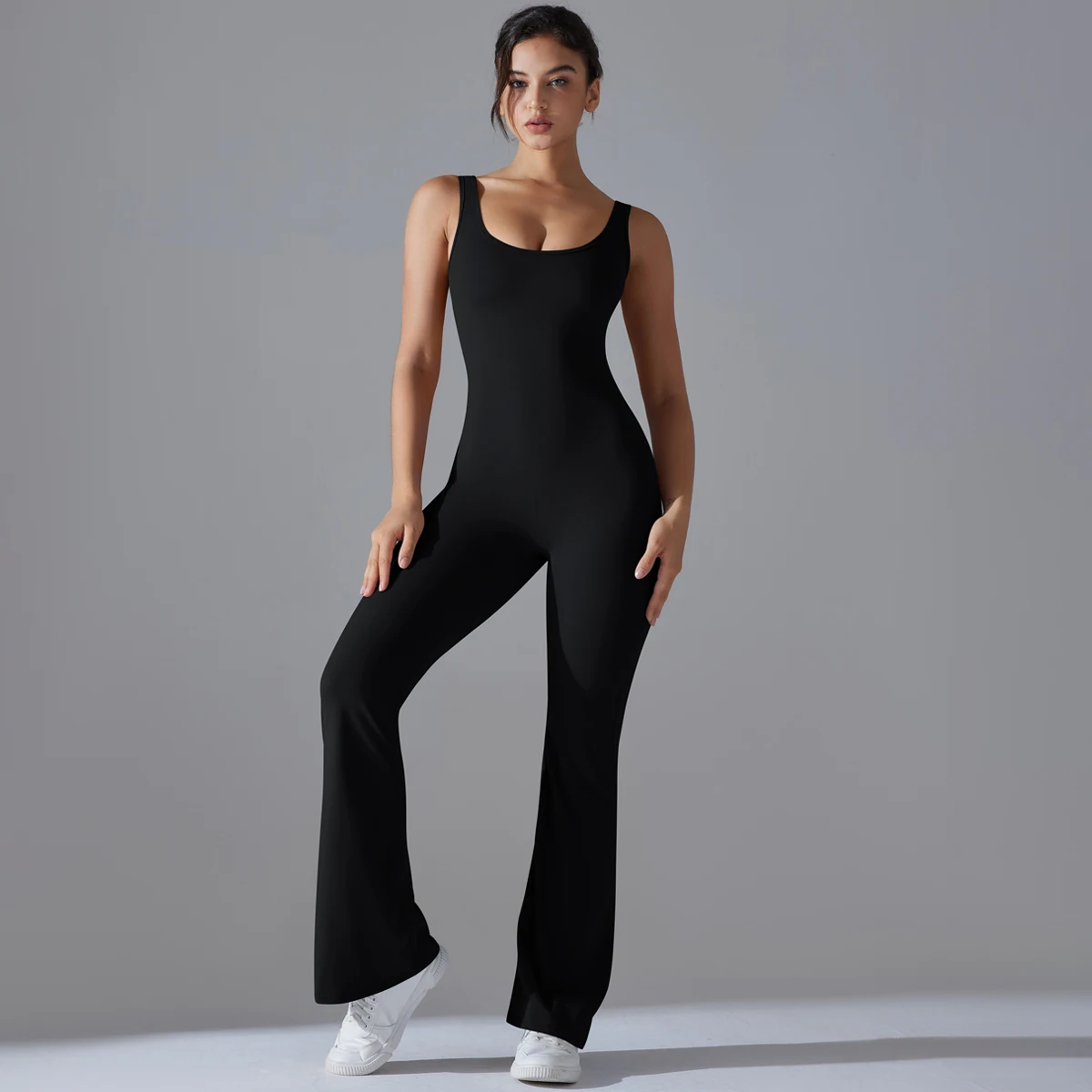 Sexy Back V Jumpsuit Gym Set Women Training Yoga Suit Sportswear Women Sports Jumpsuit Fitness Rompers Stretch Workout Bodysuits