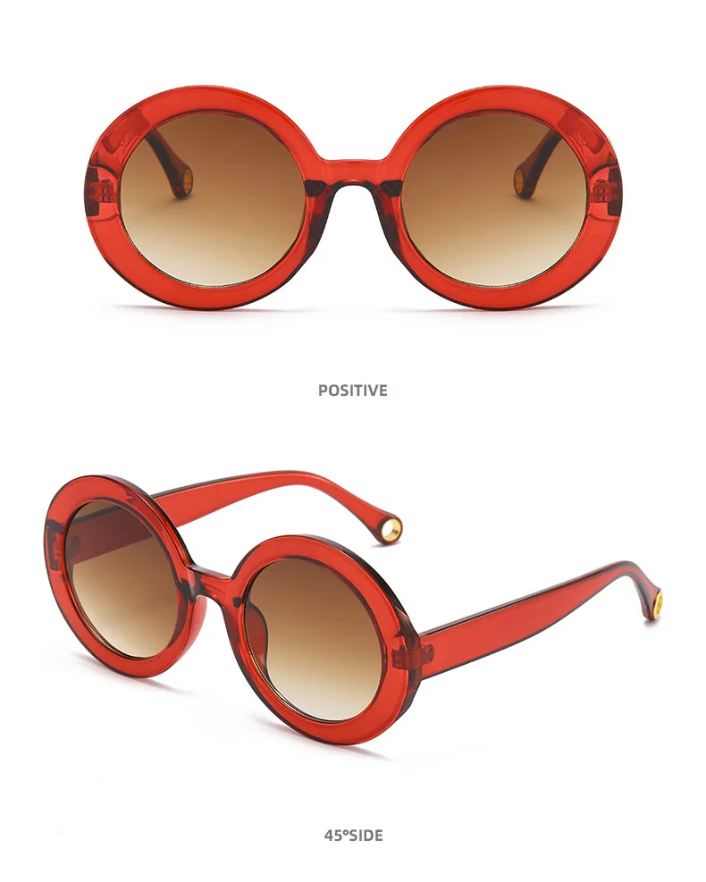 Punk Colorful Round Sunglasses New Women Men Fashion Gradient Sun Glasses Female Brand Designer Candy Color Eyewear Shades UV400