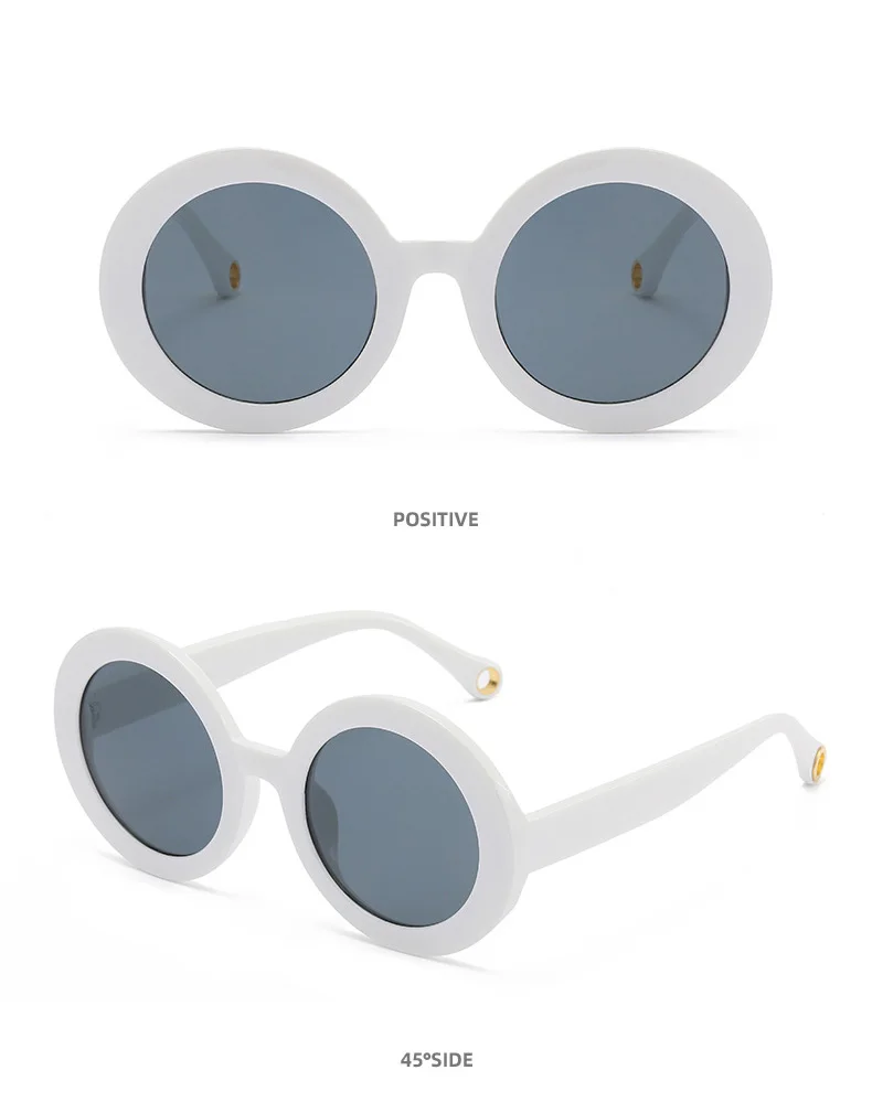 Punk Colorful Round Sunglasses New Women Men Fashion Gradient Sun Glasses Female Brand Designer Candy Color Eyewear Shades UV400