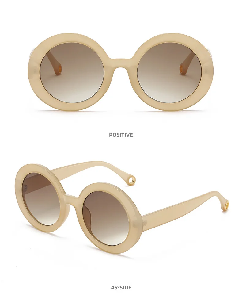 Punk Colorful Round Sunglasses New Women Men Fashion Gradient Sun Glasses Female Brand Designer Candy Color Eyewear Shades UV400