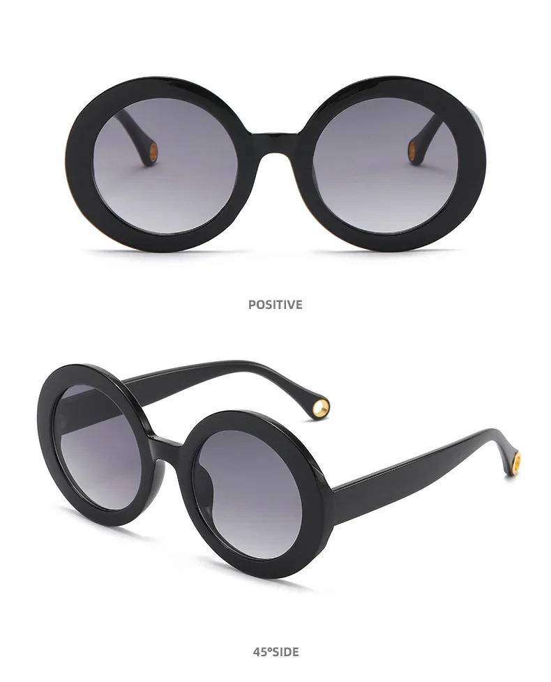 Punk Colorful Round Sunglasses New Women Men Fashion Gradient Sun Glasses Female Brand Designer Candy Color Eyewear Shades UV400
