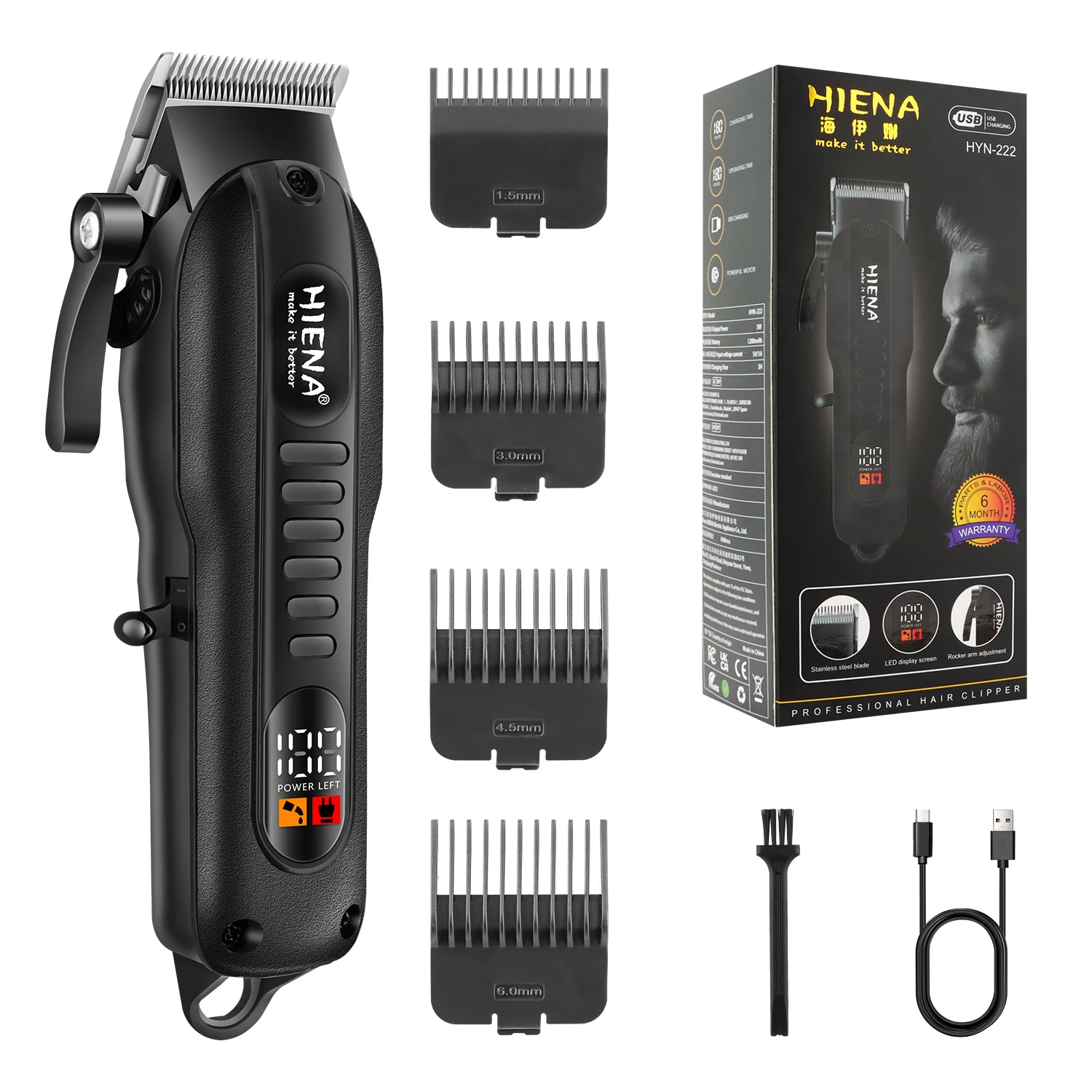 HIENA Hair Clipper Shaver Professional Electric Scissors Push Barber Shop Hair Trimmers Hair Cutting Machine Trimmer for Men