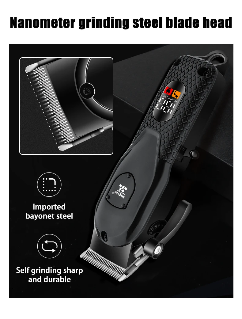 HIENA Hair Clipper Shaver Professional Electric Scissors Push Barber Shop Hair Trimmers Hair Cutting Machine Trimmer for Men