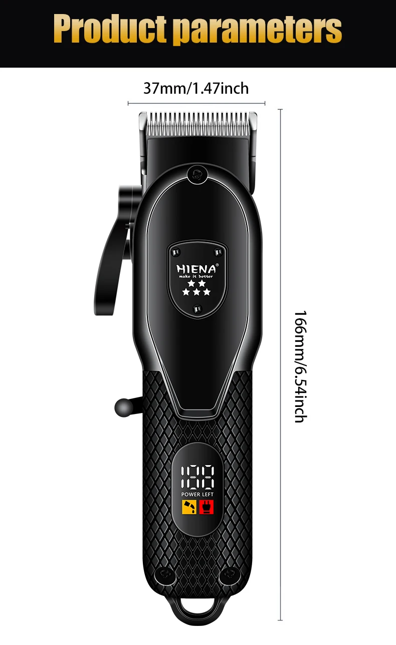 HIENA Hair Clipper Shaver Professional Electric Scissors Push Barber Shop Hair Trimmers Hair Cutting Machine Trimmer for Men
