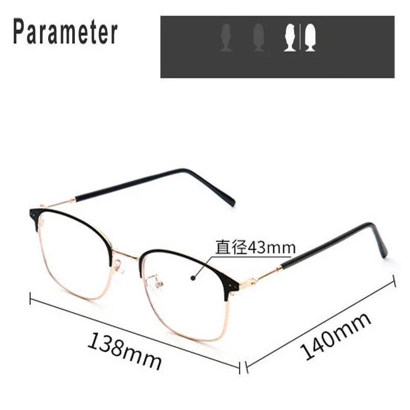 Photochromic Frameless Eyeglasses for Men Fashion Glasses Anti Radiation Eye Sunglasses for Men Korean Glasses Rectangle Compute