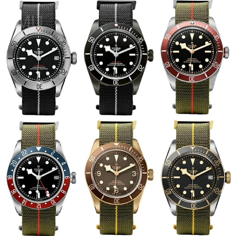 Wear-resistant Elastic Nylon Watch Strap for Rolex Water Ghost Tudor Series 60s French Parachute Bag Strap 18 20 22mm