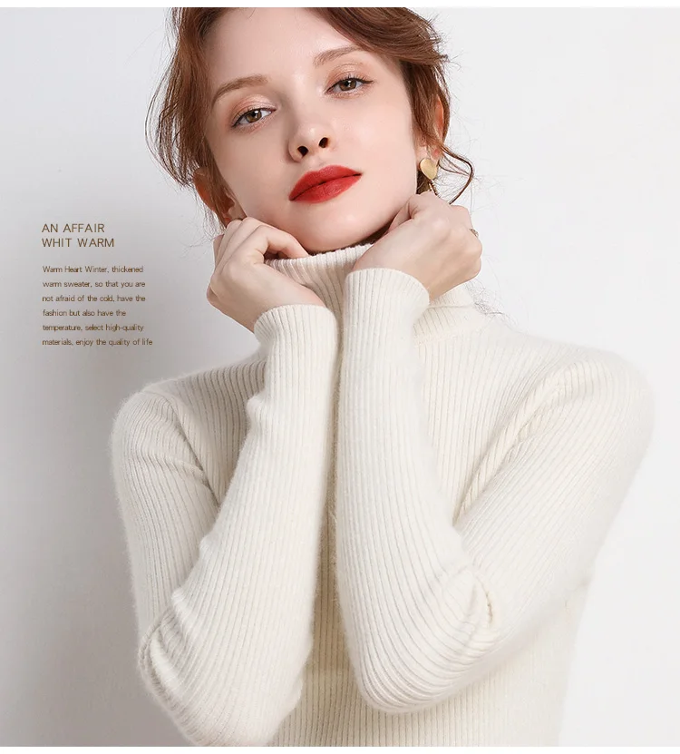 Heliar Women Fall Turtleneck Sweater Knitted Soft Pullovers Cashmere Jumpers Basic Soft Sweaters For Women 2026 Autumn Winter