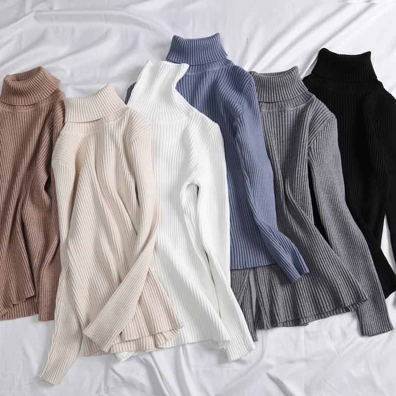 Heliar Women Fall Turtleneck Sweater Knitted Soft Pullovers Cashmere Jumpers Basic Soft Sweaters For Women 2026 Autumn Winter