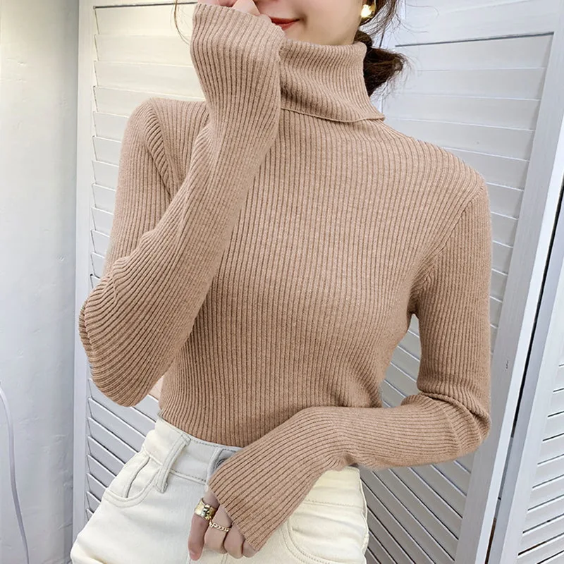 Heliar Women Fall Turtleneck Sweater Knitted Soft Pullovers Cashmere Jumpers Basic Soft Sweaters For Women 2026 Autumn Winter