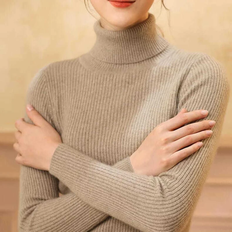 Heliar Women Fall Turtleneck Sweater Knitted Soft Pullovers Cashmere Jumpers Basic Soft Sweaters For Women 2026 Autumn Winter