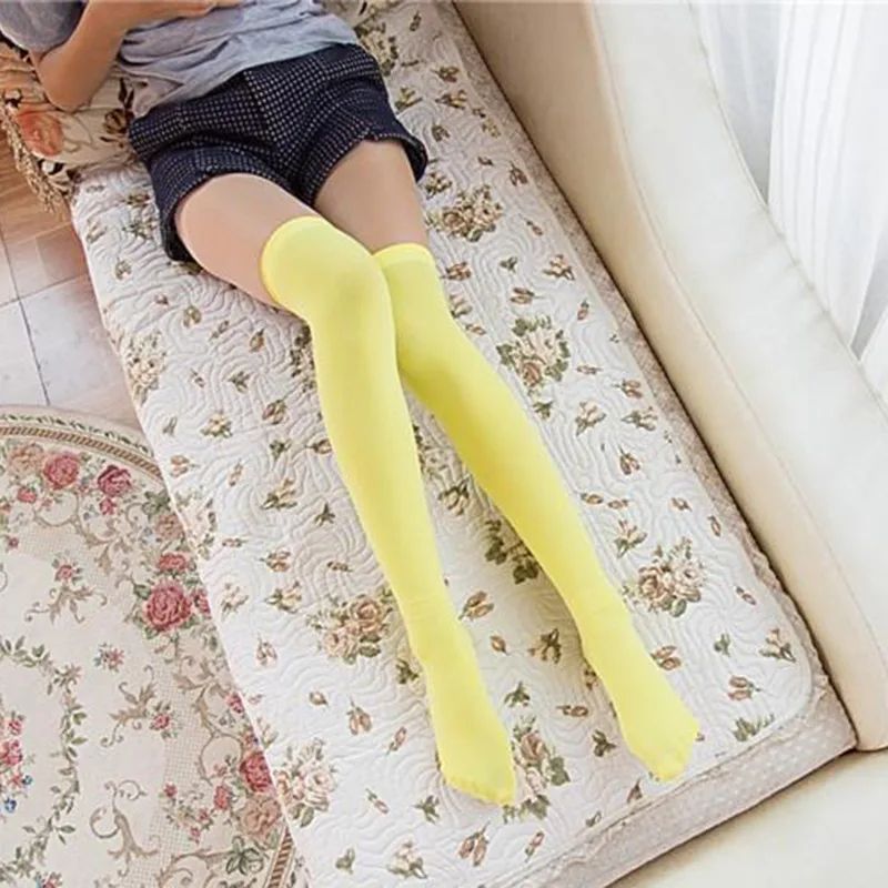 Sexy Soild Color Long Socks Women Over Knee Thigh High Over The Knee Stockings Lolita Ladies Girls Summer Knee Socks