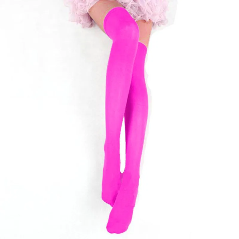 Sexy Soild Color Long Socks Women Over Knee Thigh High Over The Knee Stockings Lolita Ladies Girls Summer Knee Socks