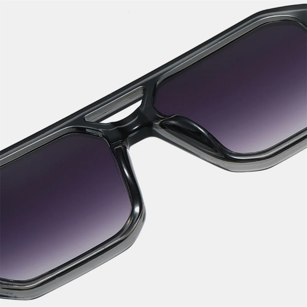 KLASSNUM Men's Sunglasses 2025 Trend Square Sun Glasses Cyber Punk UV400 Protective Shades Yellow Black Lens Large Eyepiece New