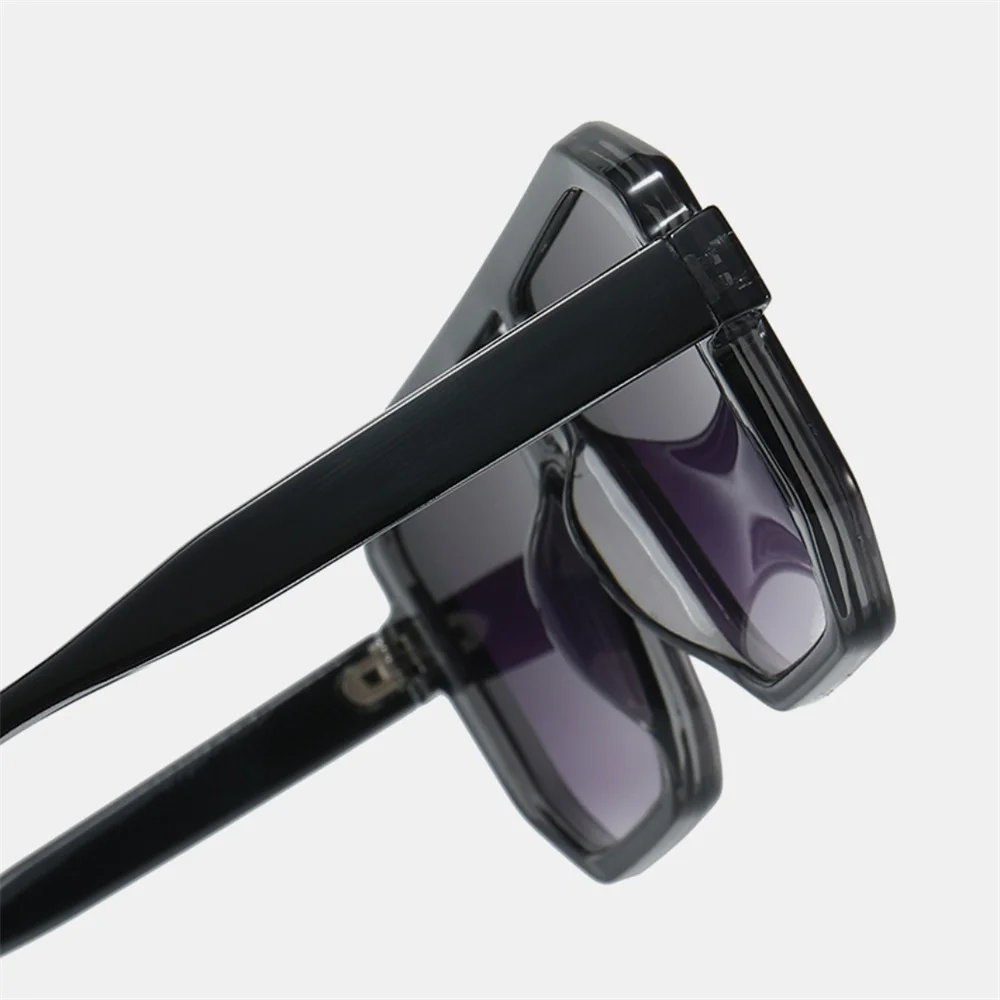 KLASSNUM Men's Sunglasses 2025 Trend Square Sun Glasses Cyber Punk UV400 Protective Shades Yellow Black Lens Large Eyepiece New