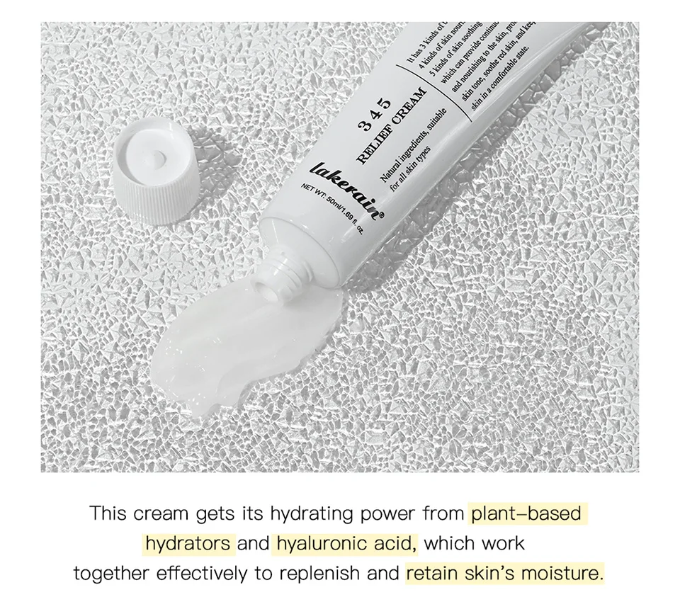 345 Relief Cream Comprehensive solution to skin problems Anti-sugar and antioxidant Brightening skin Improving acne marks Moistu
