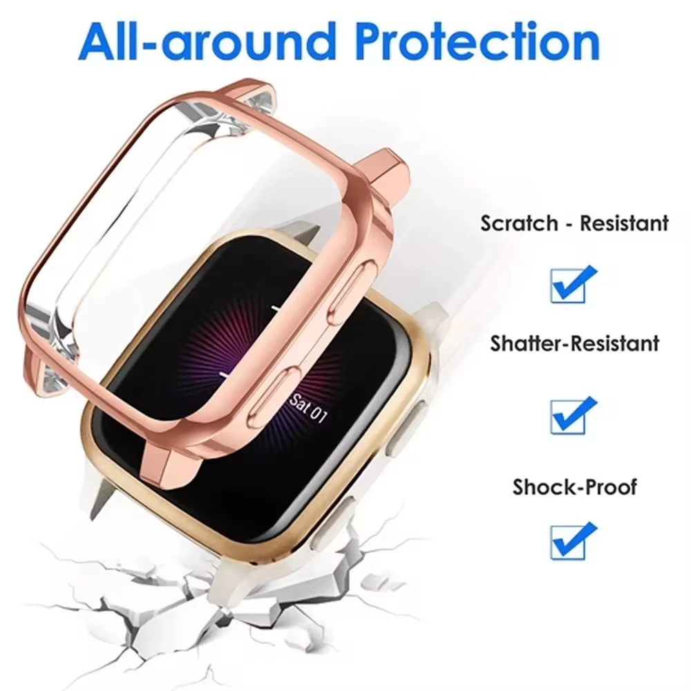 Case For Garmin Venu SQ2/SQ 2 Music TPU Full Screen Protector Protective Cover For Garmin Venu SQ Music Cases Shell Accessories