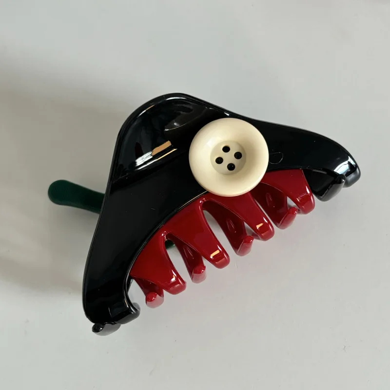 Funny Cheese Cute Grip clip Women's Button New High-Grade Design Barrettes Head Shark Clip Hair accessories