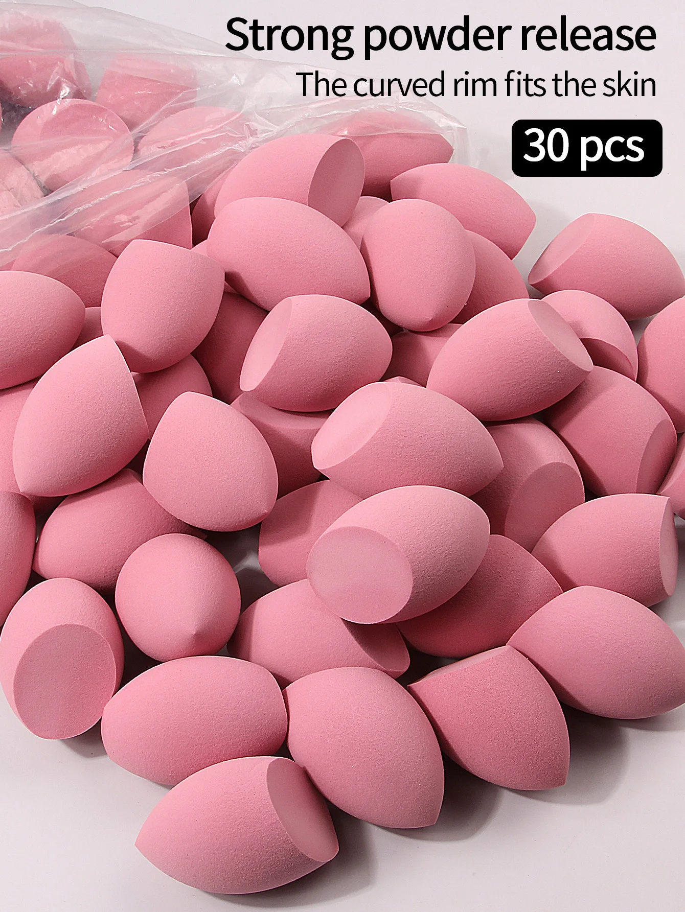 30pcs Powder Blending Makeup Sponge Beauty Egg Set For Liquid Cream And Powder, Multicolor Without Latex Suitable For All