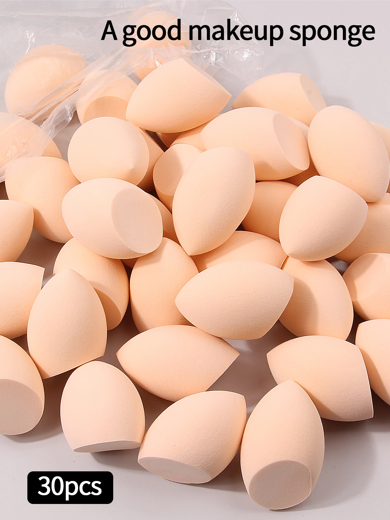 30pcs Powder Blending Makeup Sponge Beauty Egg Set For Liquid Cream And Powder, Multicolor Without Latex Suitable For All