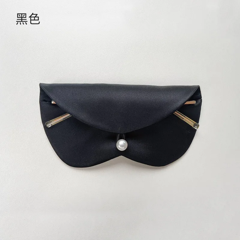 BirdTree, 6A 19MM 100%Real Silk Glasses Storage Bag, 16CM Women Men Solid, Protective Glasses Convenient Travel Bag New A47023QC