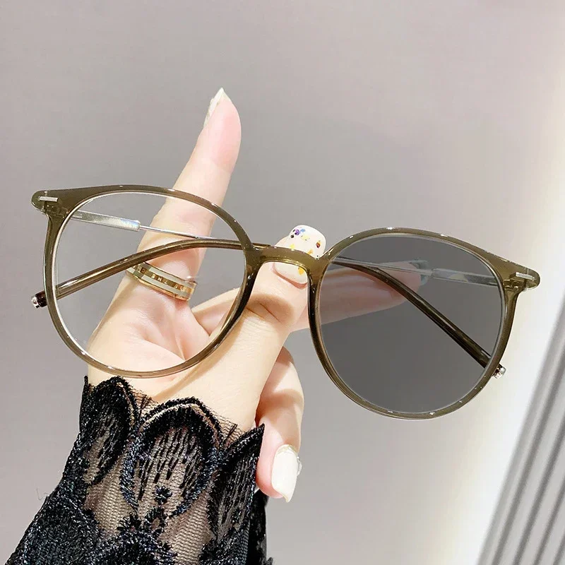 Fashion Outdoor Changing Color Photochromic Myopia Glasses Unisex UV Sunglasses with Minus Diopter for Women -1.0 -1.5 -2.0 -2.5