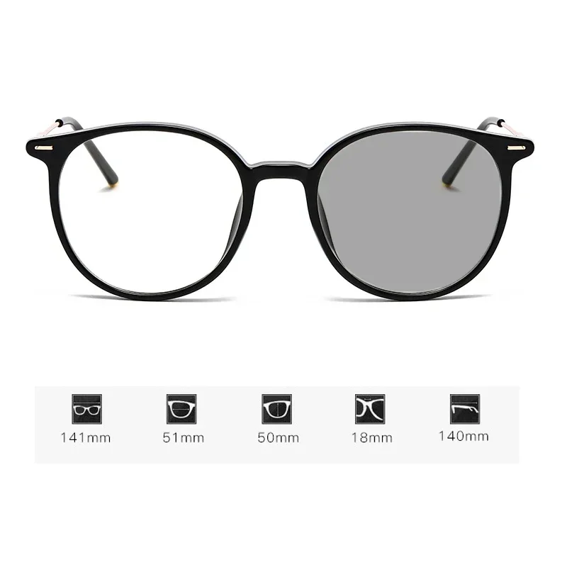 Fashion Outdoor Changing Color Photochromic Myopia Glasses Unisex UV Sunglasses with Minus Diopter for Women -1.0 -1.5 -2.0 -2.5