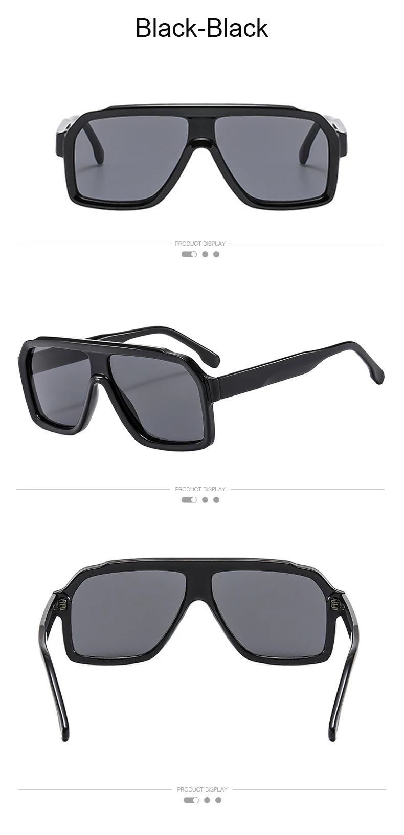 Retro Pilot Sunglasses for Men Fashion Gradient Luxury Shades for Women UV400 Outdoor Driving Square Sun Glasses