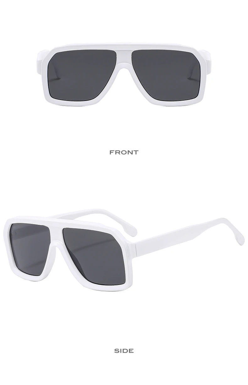Retro Pilot Sunglasses for Men Fashion Gradient Luxury Shades for Women UV400 Outdoor Driving Square Sun Glasses