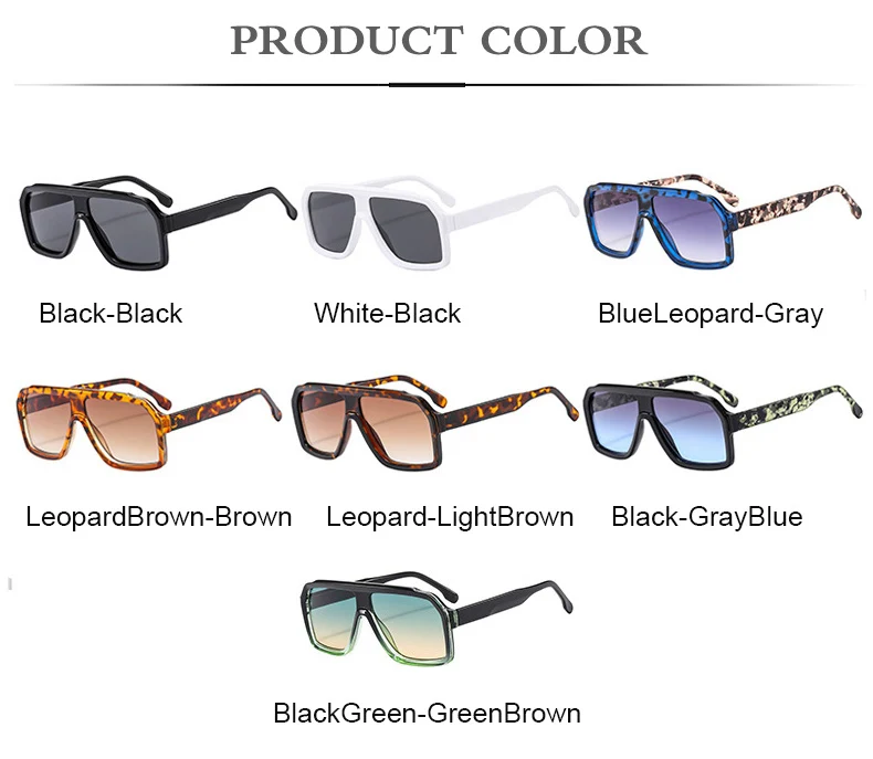 Retro Pilot Sunglasses for Men Fashion Gradient Luxury Shades for Women UV400 Outdoor Driving Square Sun Glasses