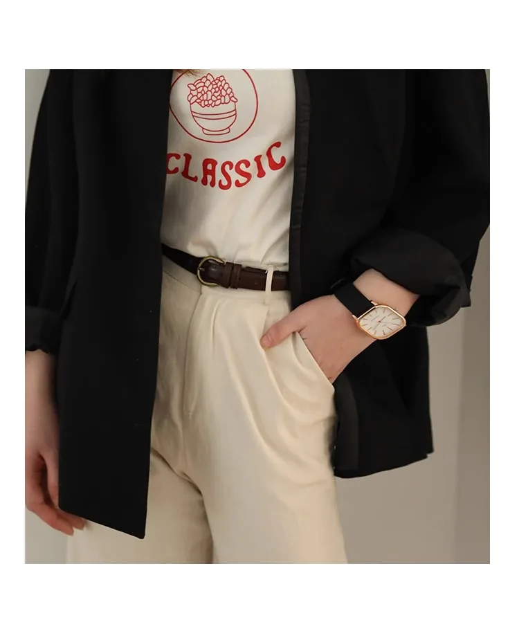 Small Leather Belt Ladies Jeans Belt Ladies 2024 New Belt Thin Retro Decorative Brown