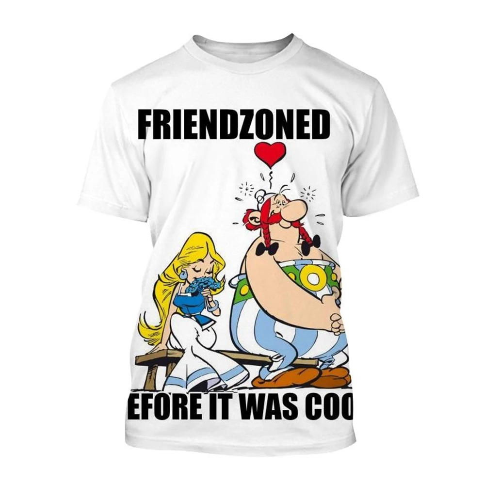 Hot selling new 3D printed T-shirt men's and women's cartoon T-shirt casual fashion hip-hop cool round neck short sleeved top