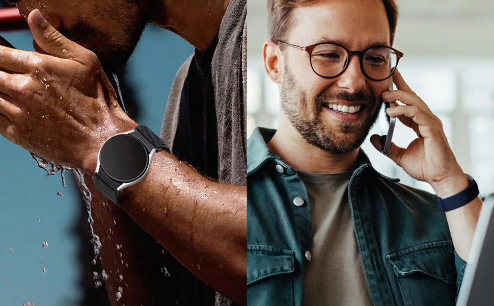 No Gaps Band For Samsung Galaxy Watch 7 6 5 4 40mm 44mm/5 pro 45mm Elastic Nylon Bracelet Galaxy watch 6 classic 47mm 43mm strap