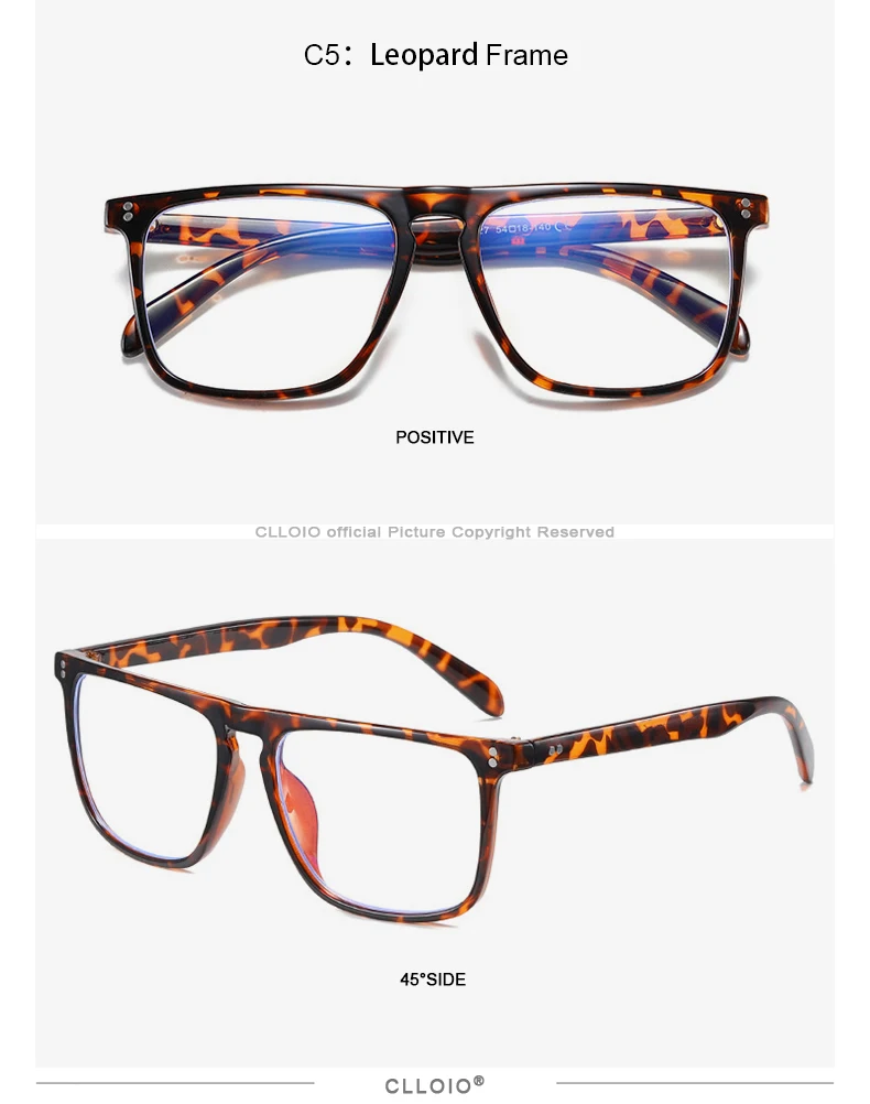 CLLOIO New Style Men Reading Glasses Women Fashion Anti Blue Ray Myopia Glasses Customizable Prescription Optical Eyewear Frames