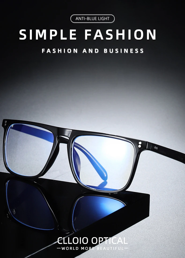 CLLOIO New Style Men Reading Glasses Women Fashion Anti Blue Ray Myopia Glasses Customizable Prescription Optical Eyewear Frames