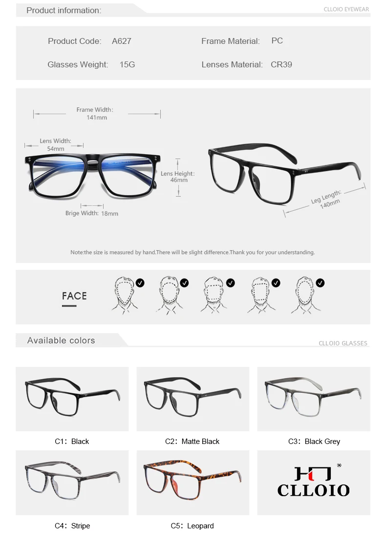 CLLOIO New Style Men Reading Glasses Women Fashion Anti Blue Ray Myopia Glasses Customizable Prescription Optical Eyewear Frames