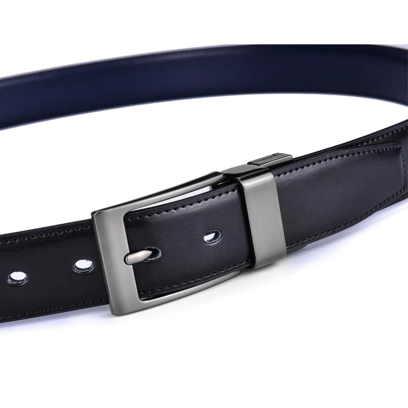 1Pcs Belt Men - Leather Reversible Belts for Men 1 3/8" for Dress Pants - 2 Styles in One Belt