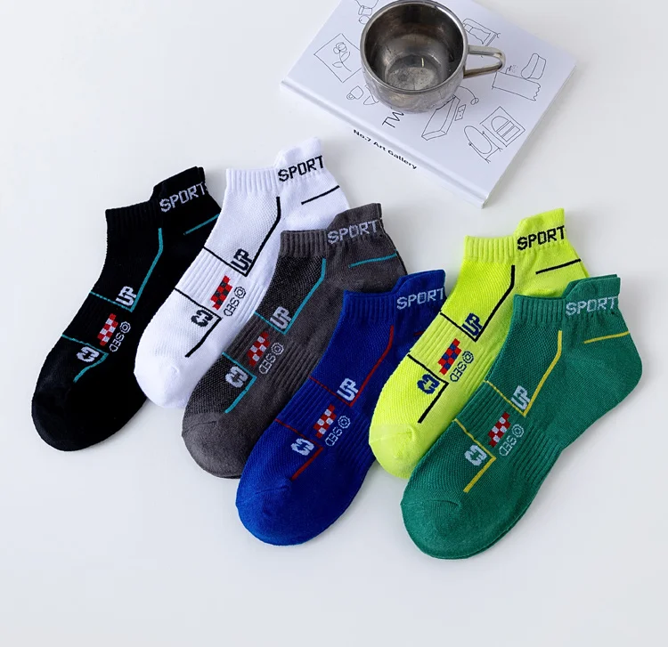 6 Pairs Socks Men Cotton Sport Casual Ankle Short Socks Breathable Mesh Spring Summer Ankle Sports Sockke Gift
