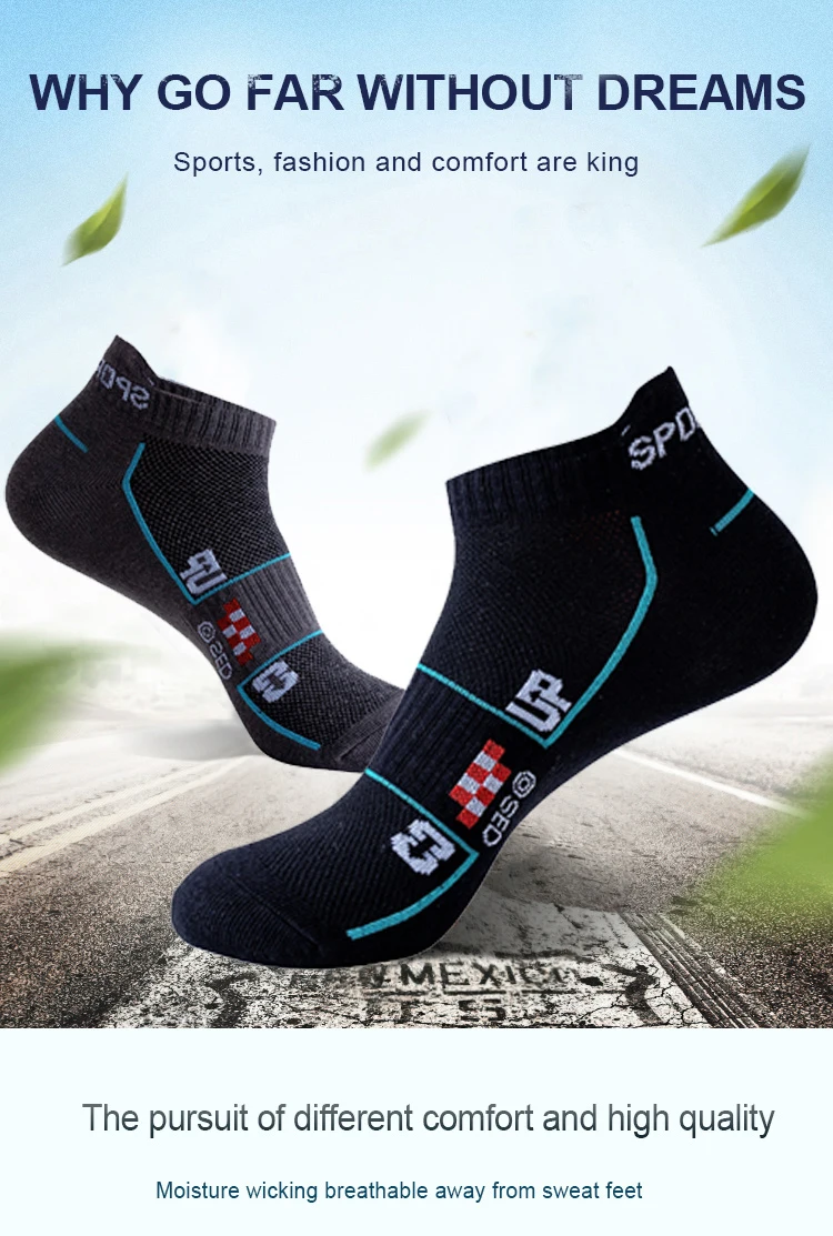 6 Pairs Socks Men Cotton Sport Casual Ankle Short Socks Breathable Mesh Spring Summer Ankle Sports Sockke Gift
