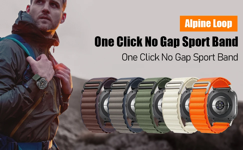 Alpine Loop For Samsung Galaxy Watch Ultra 2025 Strap 47mm Accessories Sports Nylon Bracelet correa Galaxy watch ultra band 47mm