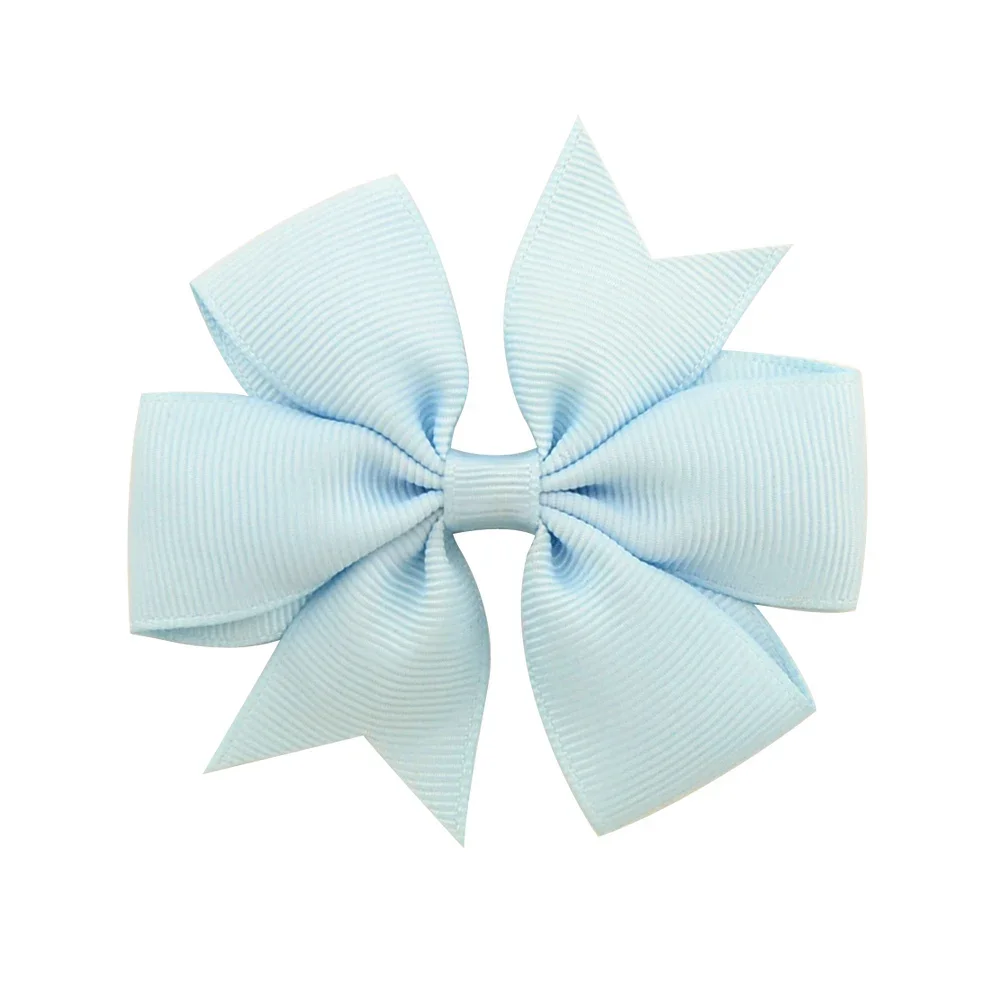 24pcs/lot Solid Colors Hair Bows With Clip For Kids Girls Grosgrain Ribbon Hairgrips Boutique Hairpins Headwear Hair Accessories
