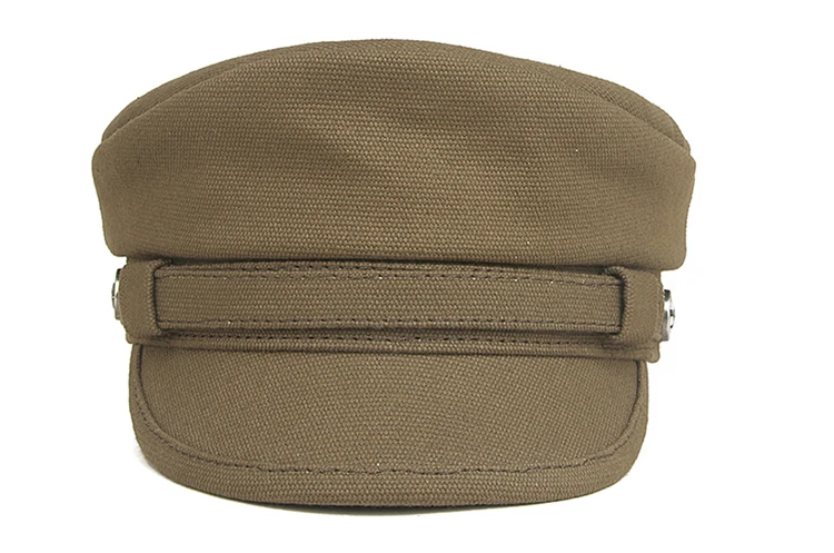 Wholesale Retro 2024 Navy Peaked Sailor Cap Men Women Spring Army Hat Male Canvas Grey Eagle Belt Locomotive Casquette