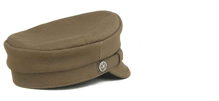 Wholesale Retro 2024 Navy Peaked Sailor Cap Men Women Spring Army Hat Male Canvas Grey Eagle Belt Locomotive Casquette