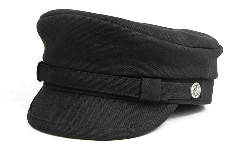 Wholesale Retro 2024 Navy Peaked Sailor Cap Men Women Spring Army Hat Male Canvas Grey Eagle Belt Locomotive Casquette