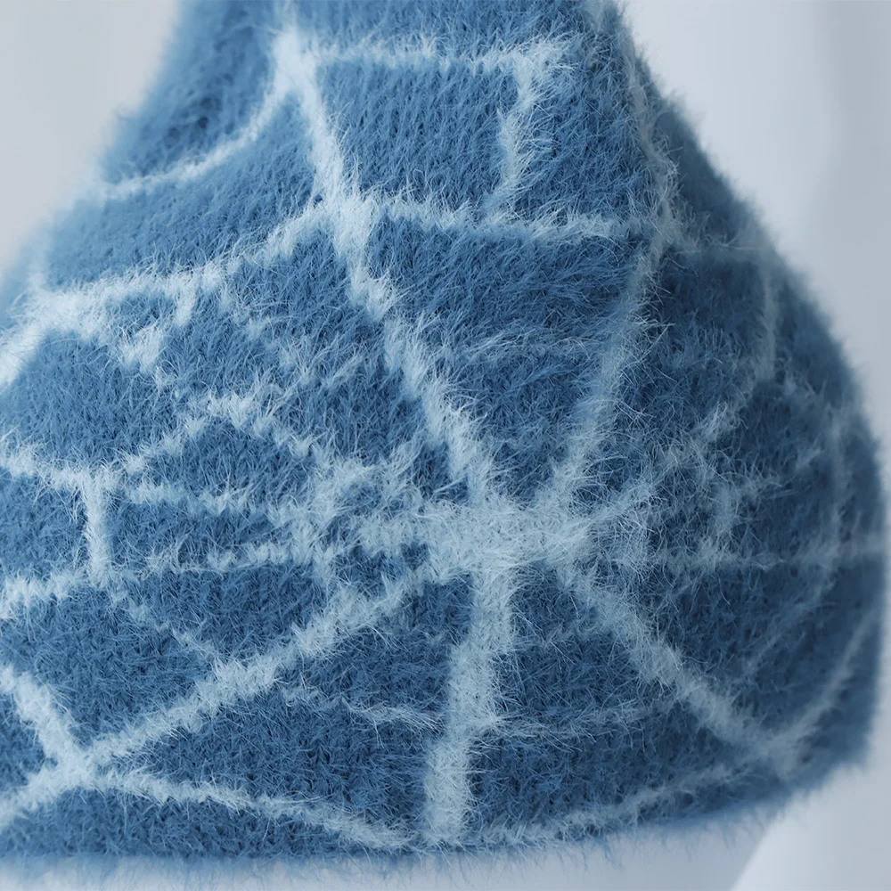 2024 New Goth Spider Web Jacquard Beanie Caps Y2K Knitted Warm Hip Hop Unisex Elastic Knit Hat Skull Cap For Women Men