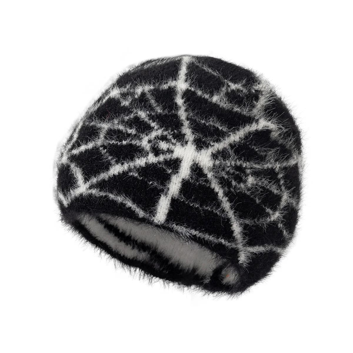 2024 New Goth Spider Web Jacquard Beanie Caps Y2K Knitted Warm Hip Hop Unisex Elastic Knit Hat Skull Cap For Women Men