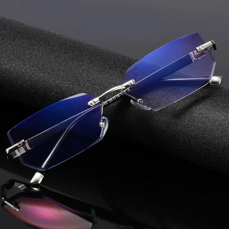 Anti Blue Light Blocking Reading Glasses for Men Women Presbyopia Eyeglasses HD Lens Classic Rimless Eyewear Diopter +1.0 ~ +4.0