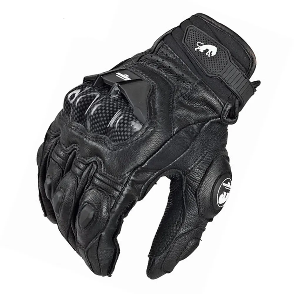 Motorcycle Gloves Black Racing Genuine Leather Motorbike White Road Riding Team Glove Summer Winter Wearable for Furygan AFS 18