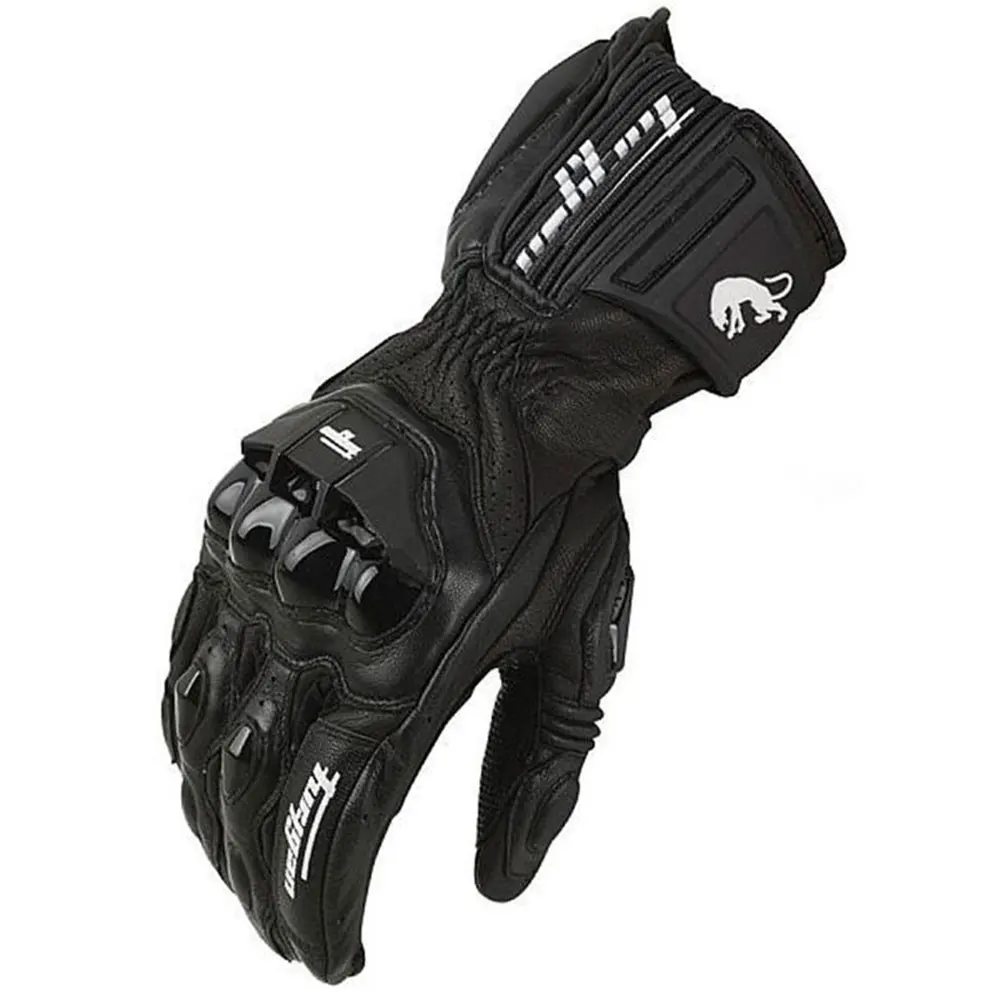 Motorcycle Gloves Black Racing Genuine Leather Motorbike White Road Riding Team Glove Summer Winter Wearable for Furygan AFS 18