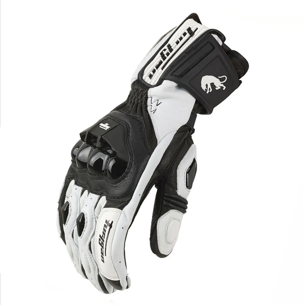 Motorcycle Gloves Black Racing Genuine Leather Motorbike White Road Riding Team Glove Summer Winter Wearable for Furygan AFS 18